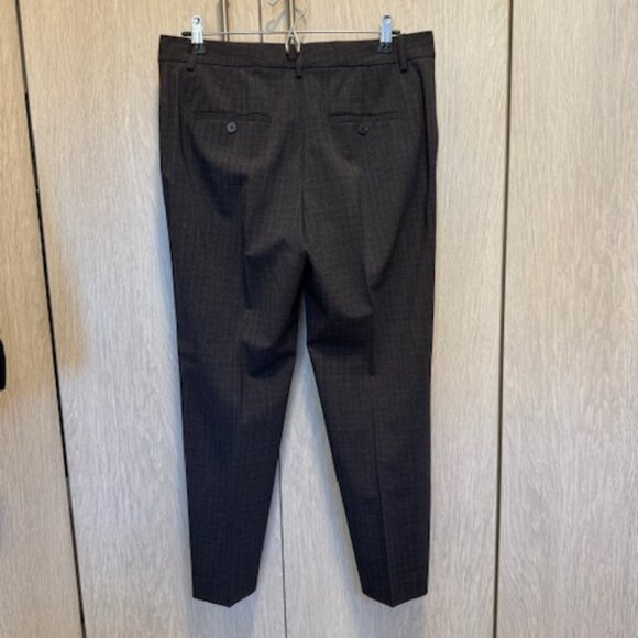 Theory Dark Grey Wool Mini Houndstooth Treeca Pant in Size 8 - Picture 4 of 9